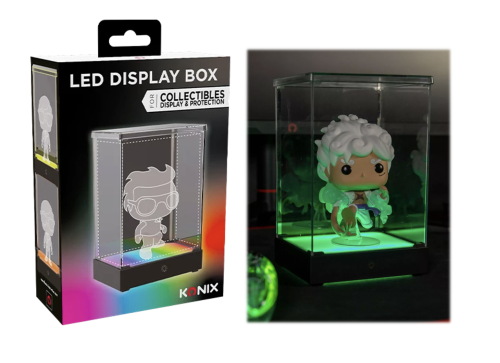 KONIX - LED DISPLAY BOX - Acrylic Lighting Display Case - 8 Lighting Modes