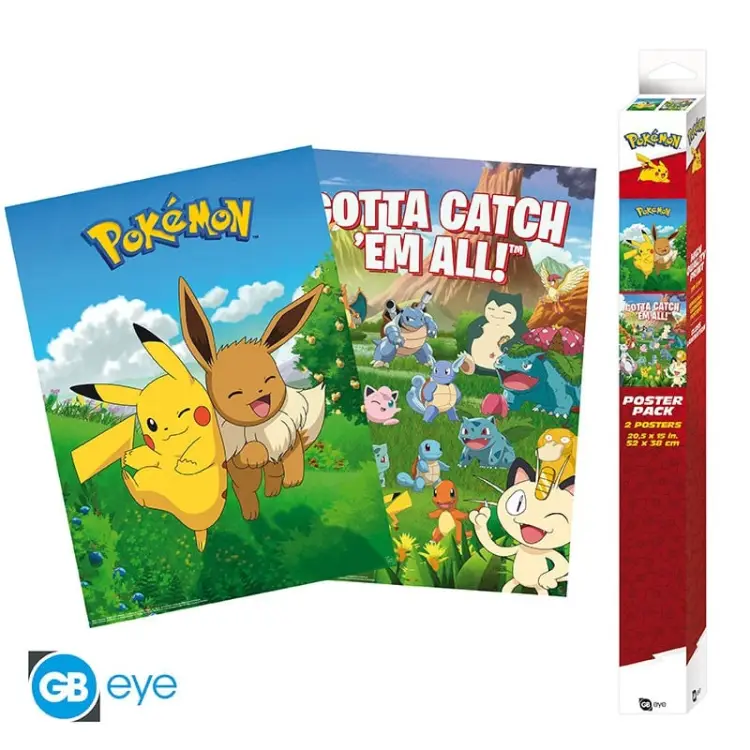 GB Eye - POKEMON - Decorations - Set 2 posters '52x38'