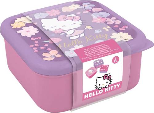 Stor - HELLO KITTY - Snack Boxes - 3 pcs