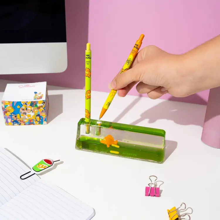 Grupo Erik - THE SIMPSONS - Set of 2 Pen with 3D Acrylic Stand
