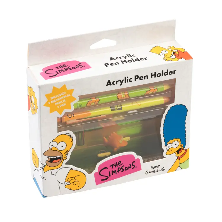 Grupo Erik - THE SIMPSONS - Set of 2 Pen with 3D Acrylic Stand