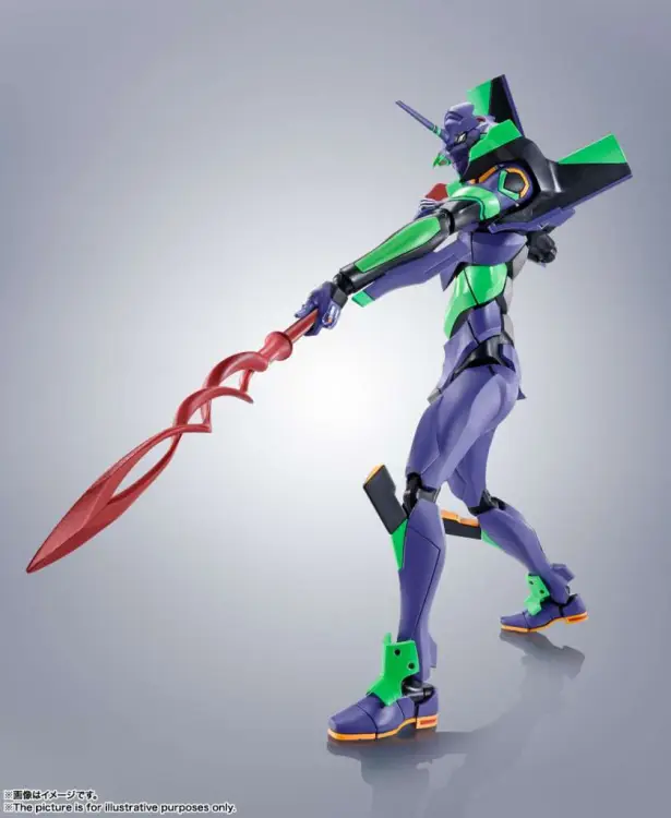 Bandai Tamashii Nations - EVANGELION - EVA-01 + Spear of Cassius - Figure Robot Spirits 17cm
