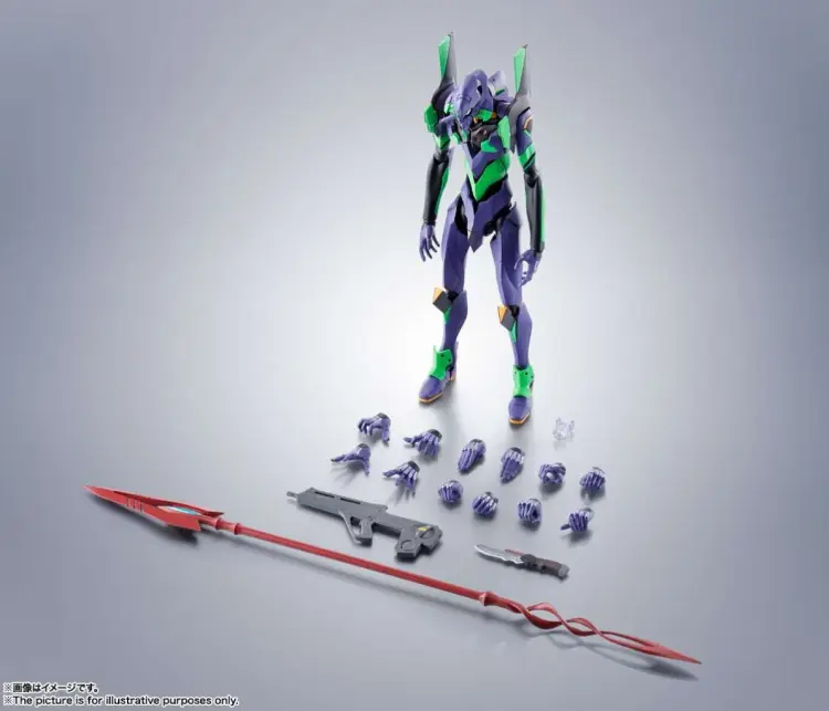 Bandai Tamashii Nations - EVANGELION - EVA-01 + Spear of Cassius - Figure Robot Spirits 17cm