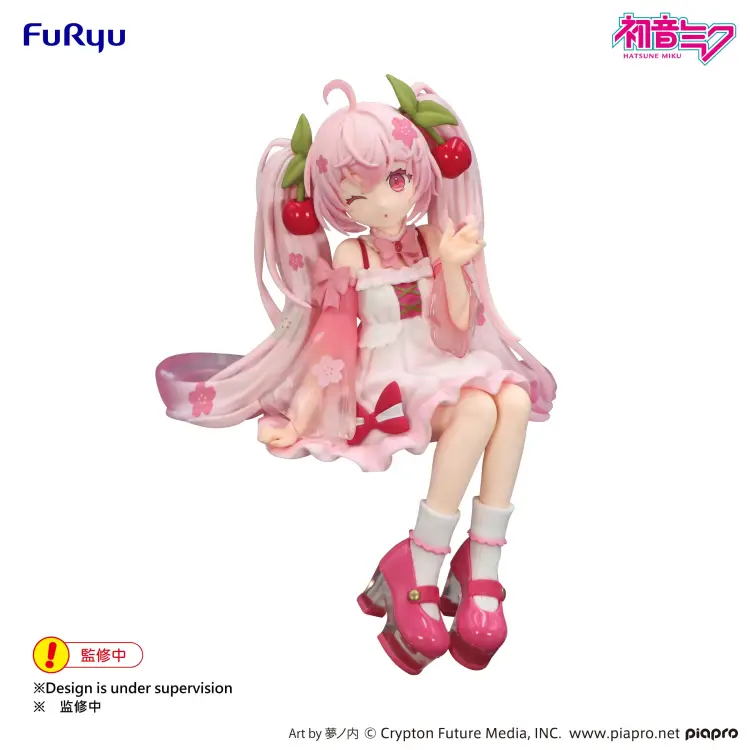 Furyu - HATSUNE MIKU - Sakura Miku 2025 "Wink" - Statue Noodle Stopper 14cm