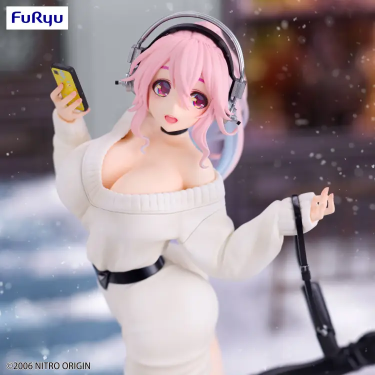 Furyu - SUPER SONICO - Winter Memory - Statue Trio-Try-It 21cm