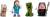 Jada Toys - MINECRAFT MOVIE - Display of 2,5" Figures - 4 Modèles - 12pc - Wave 5