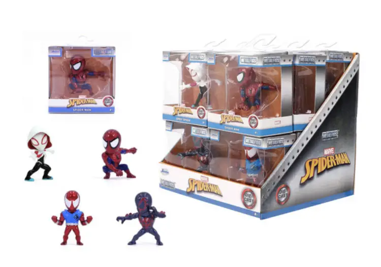 Jada Toys - SPIDER-MAN - Display of 2,5" Figures - 4 Modèles - 12pc - Wave 4