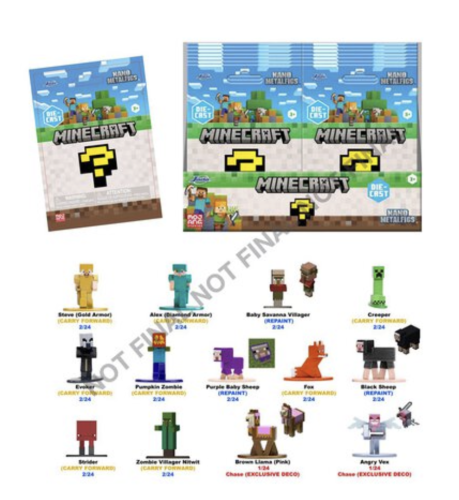 Jada Toys - MINECRAFT - Display of Blind Nano Figures - 13 Assortment - 24pc
