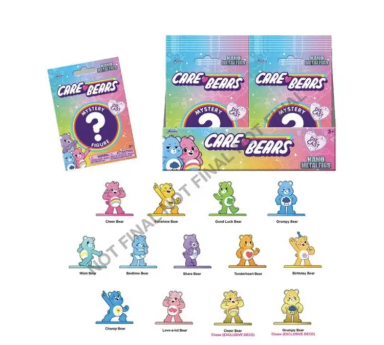 Jada Toys - CAREBEAR - Display of Blind Nano Figures - 12 Assortment - 24pc