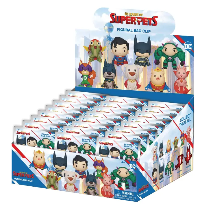 Monogram - DC SUPER PETS - Series 1 - 3D Foam Bag Clip (Display 24 Pcs)