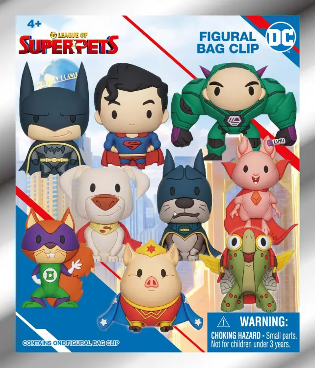 Monogram - DC SUPER PETS - Series 1 - 3D Foam Bag Clip (Display 24 Pcs)