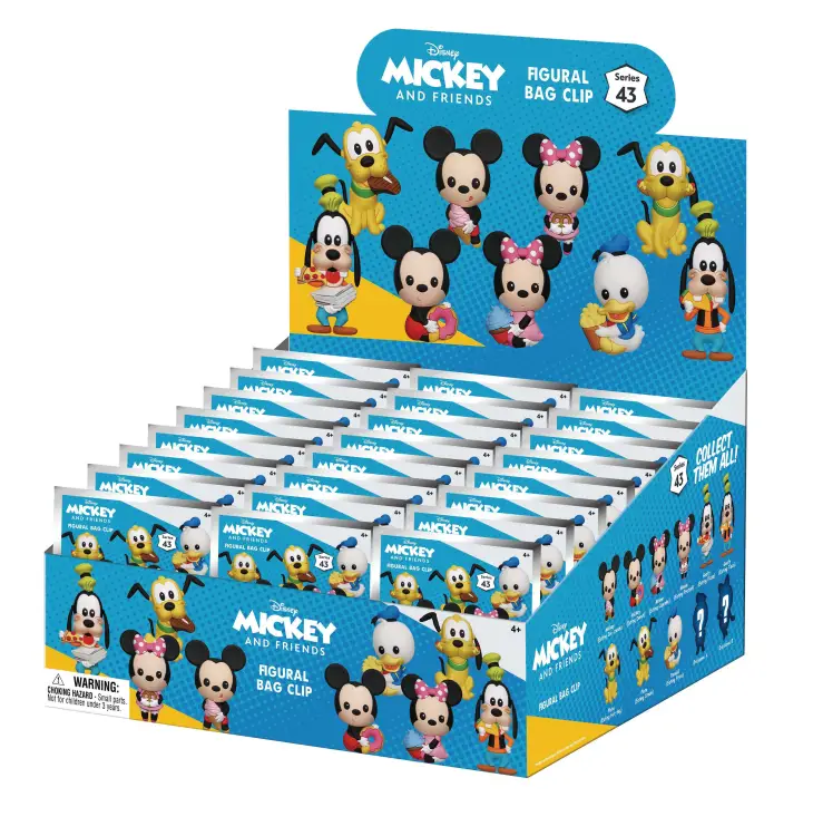 Monogram - MICKEY & FRIENDS - Series 43 - 3D Foam Bag Clip (Display 24 Pcs)