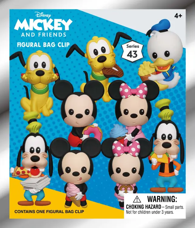 Monogram - MICKEY & FRIENDS - Series 43 - 3D Foam Bag Clip (Display 24 Pcs)