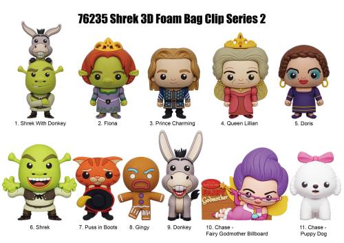 Monogram - SHREK - Series 2 - 3D Foam Bag Clip (Display 24 Pcs)