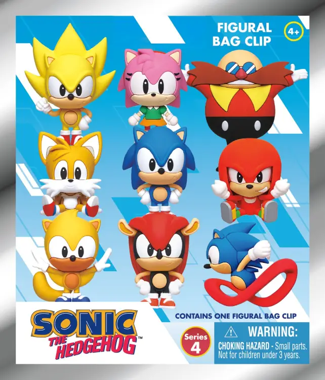 Monogram - SONIC - Series 4 - 3D Foam Bag Clip (Display 24 Pcs)