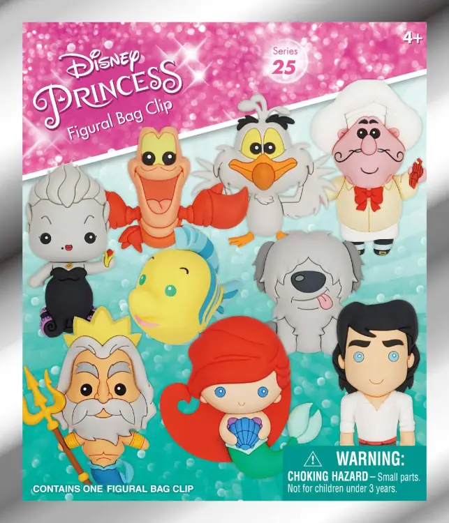 Monogram - LITTLE MERMAID - Series 1 - 3D Foam Bag Clip (Display 24 Pcs)