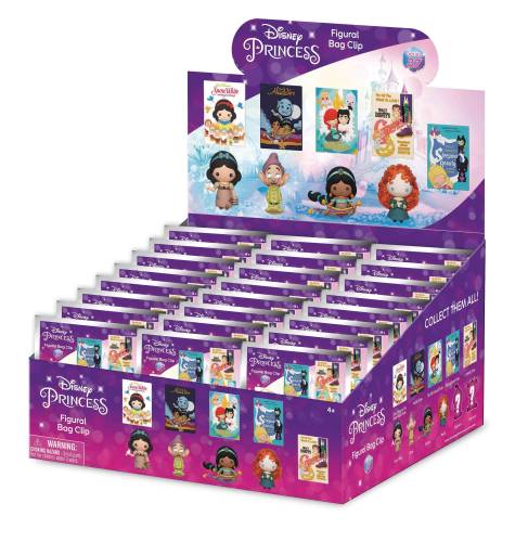 Monogram - DISNEY PRINCESS - Series 37 - 3D Foam Bag Clip (Display 24 Pcs)