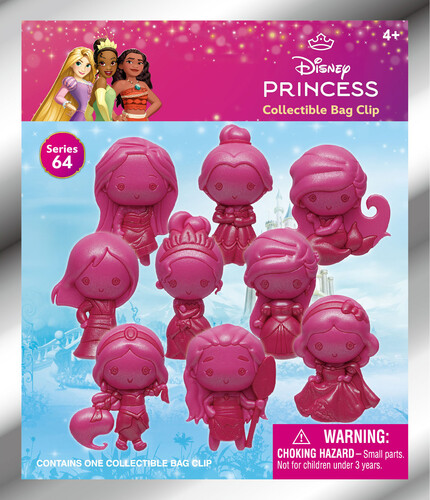 Monogram - PRINCESS - Series 64 - 3D Foam Bag Clip (Display 24 Pcs)