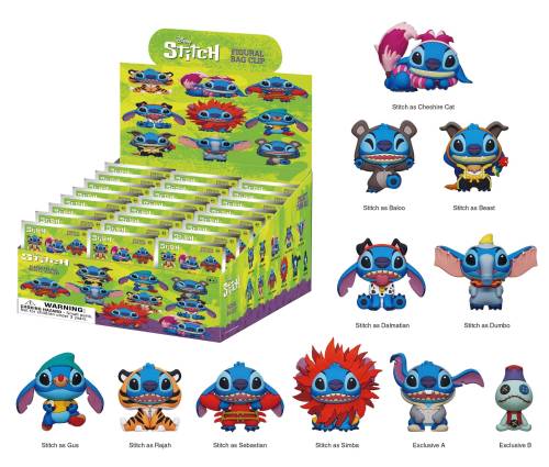 Monogram - STITCH IN COSTUME - Series 1 - 3D Foam Bag Clip (Display 24 Pcs)