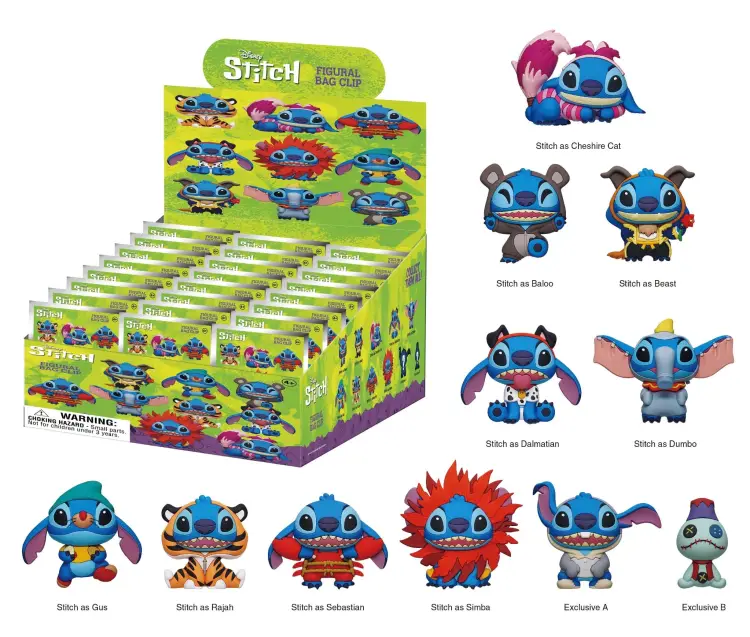 Monogram - STITCH IN COSTUME - Series 1 - 3D Foam Bag Clip (Display 24 Pcs)