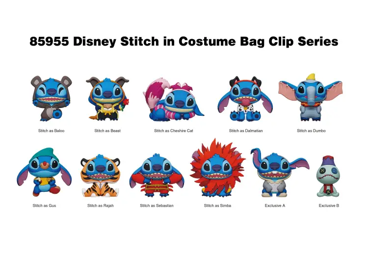 Monogram - STITCH IN COSTUME - Series 1 - 3D Foam Bag Clip (Display 24 Pcs)