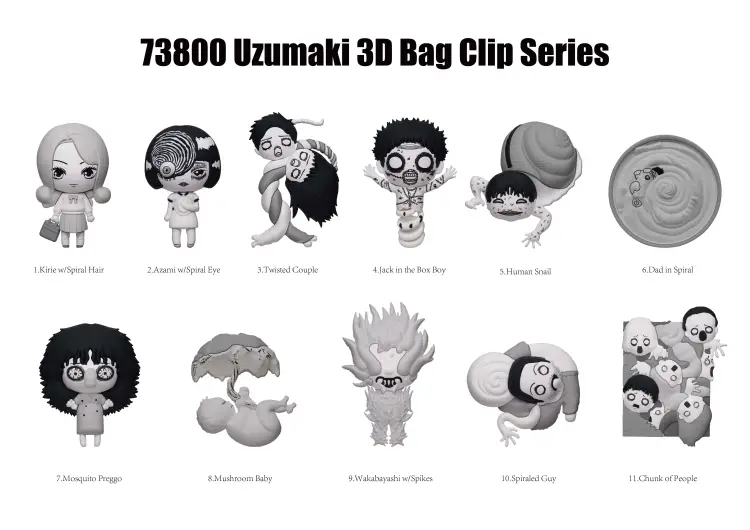 Monogram - UZUMAKI - Series 1 - 3D Foam Bag Clip (Display 24 Pcs)