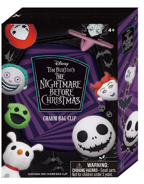 Monogram - NIGHTMARE BEFORE CHRISTMAS - Charm Bag Clip (Display 24 Pcs)