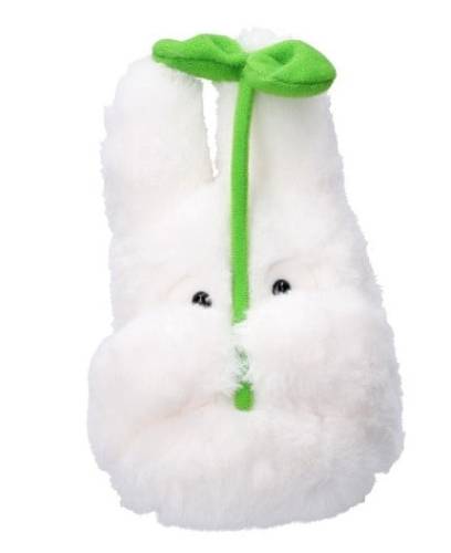 Semic - MY NEIGHBOUR TOTORO - White Totoro with leaf - Nakayoshi Plush