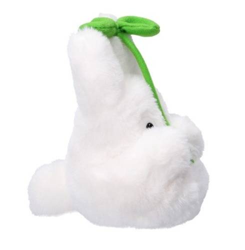 Semic - MY NEIGHBOUR TOTORO - White Totoro with leaf - Nakayoshi Plush