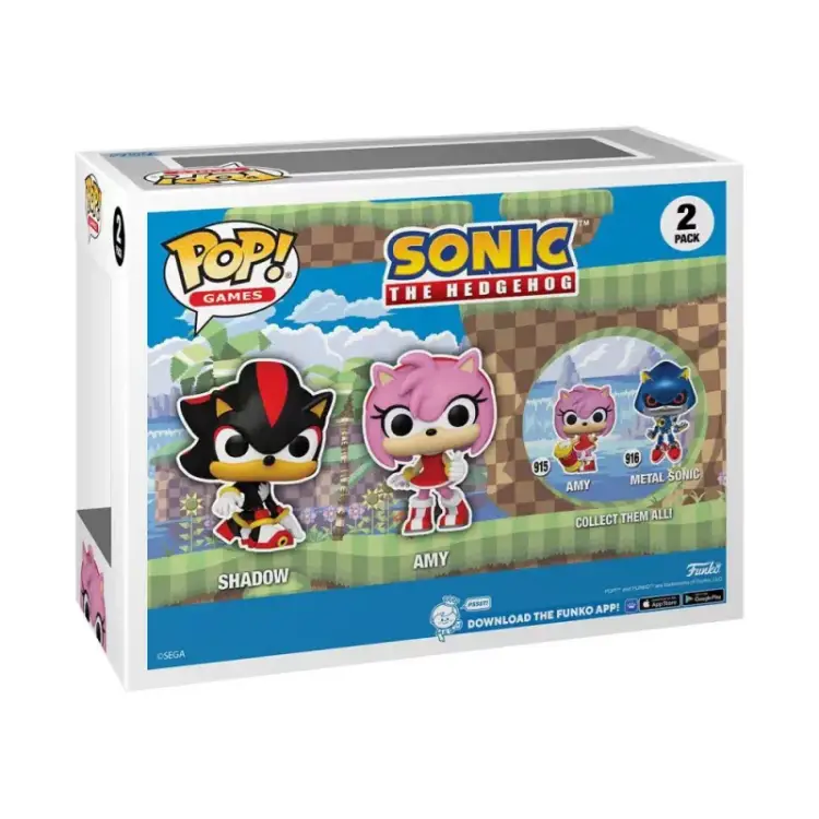Funko POP! Sonic the Hedgehog - Shadow & Amy (Flocked) 2-Pack (Exclusive)