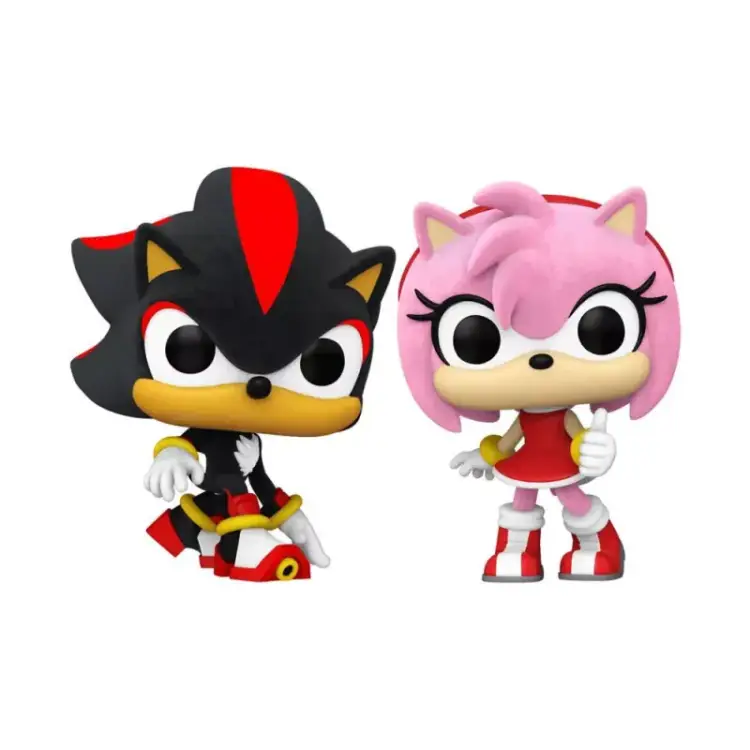 Funko POP! Sonic the Hedgehog - Shadow & Amy (Flocked) 2-Pack (Exclusive)