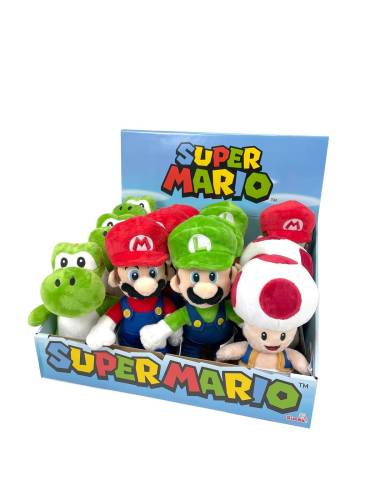 Simba Toys - SUPER MARIO - Display of 12 Plushs 20cm - 4 Models
