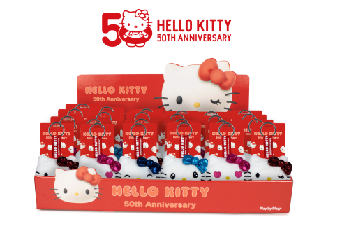 Play by Play - HELLO KITTY - Assortment of 24 Keychain Plushs - 4 models- 7cm