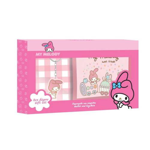 Vamos - MY MELODY - Set of Wallet + Keyring - 2 Pc.
