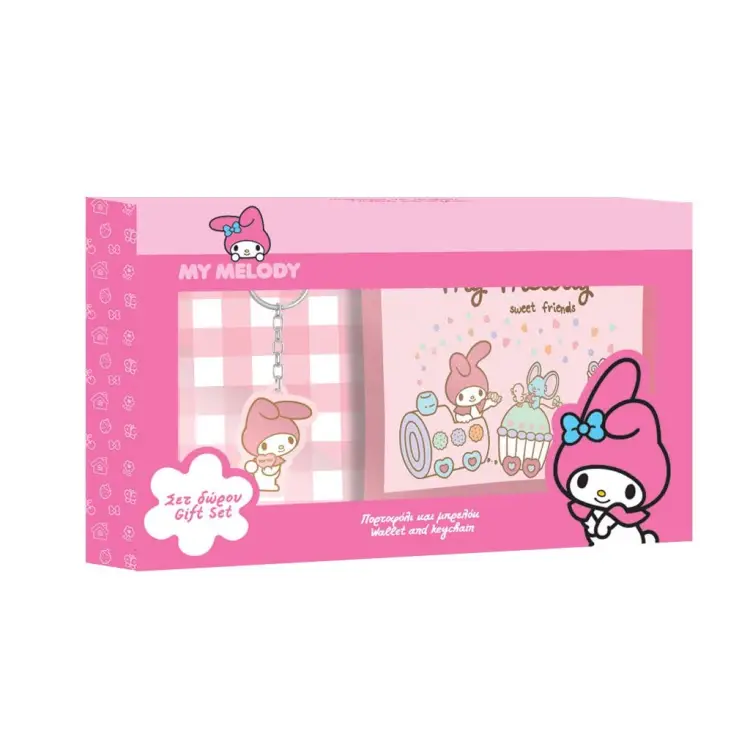 Vamos - MY MELODY - Set of Wallet + Keyring - 2 Pc.