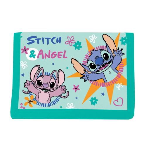Vamos - STITCH & ANGEL - Set of Wallet + Keyring - 2 Pc.