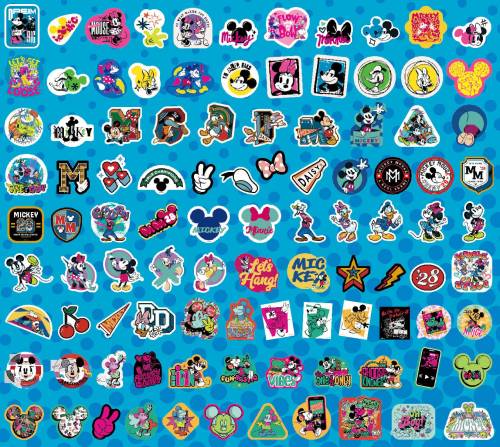 Monogram - MICKEY & FRIENDS - 100 stickers set (Display of 20)