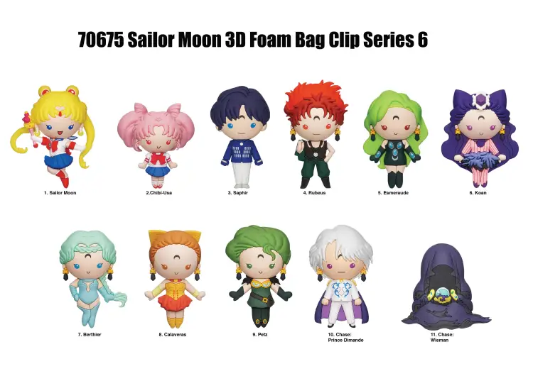 Monogram - SAILOR MOON - Series 6 - 3D Foam Bag Clip (Display 24 Pcs)