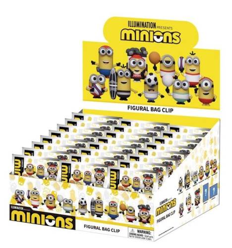 Monogram - MINIONS SPORTS - Series 1 - 3D Foam Bag Clip (Display 24 Pcs)