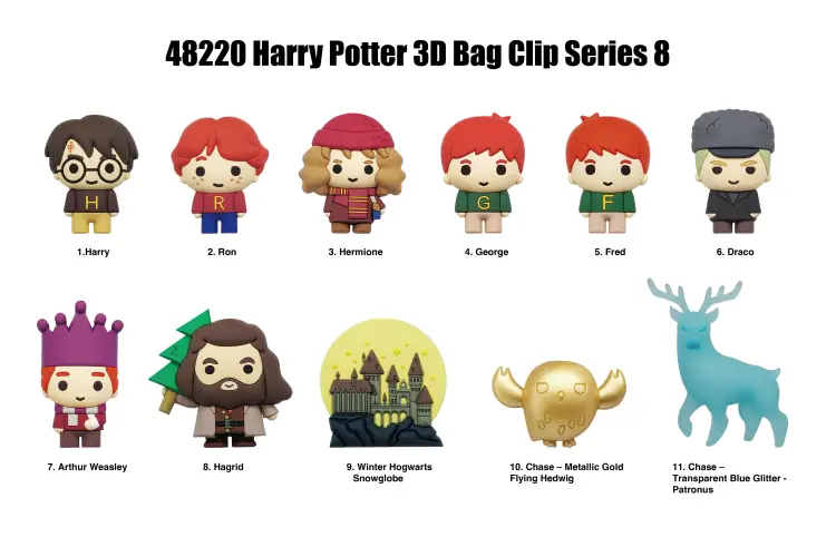 Monogram - HARRY POTTER - Series 8 - 3D Foam Bag Clip (Display 24 Pcs)