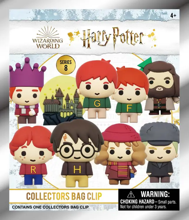 Monogram - HARRY POTTER - Series 8 - 3D Foam Bag Clip (Display 24 Pcs)