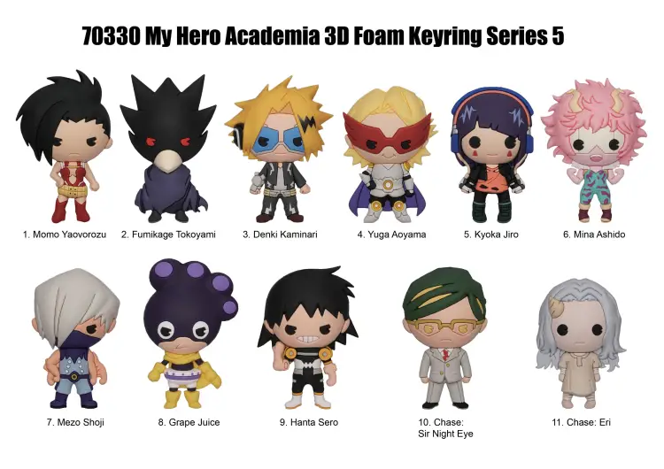 Monogram - MY HERO ACADEMIA - Series 5 - 3D Foam Bag Clip (Display 24 Pcs)
