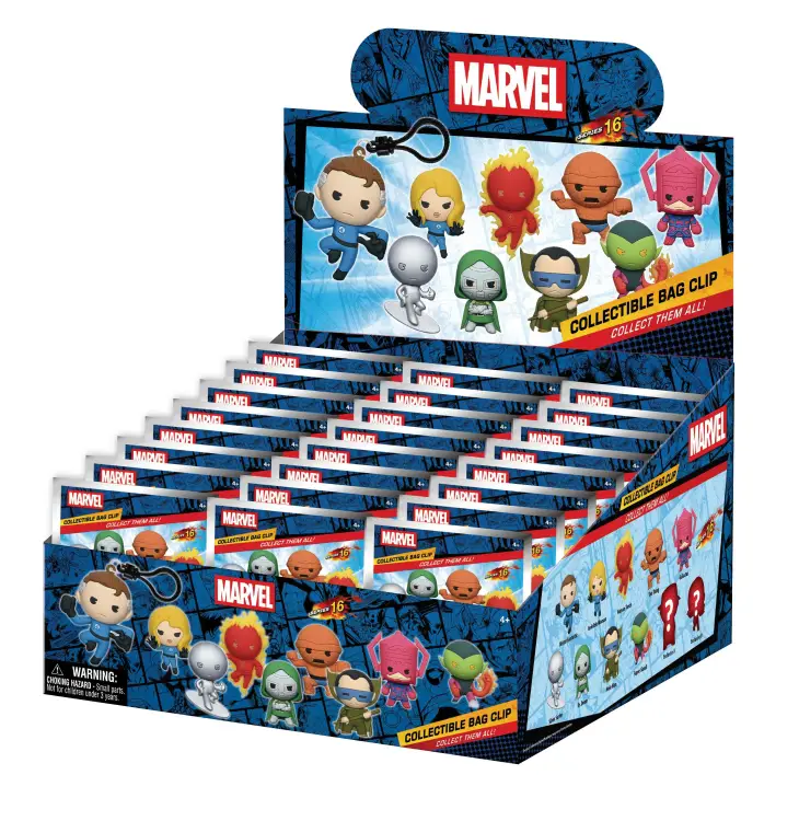 Monogram - FANTASTIC FOUR - 3D Foam Bag Clip (Display 24 Pcs)