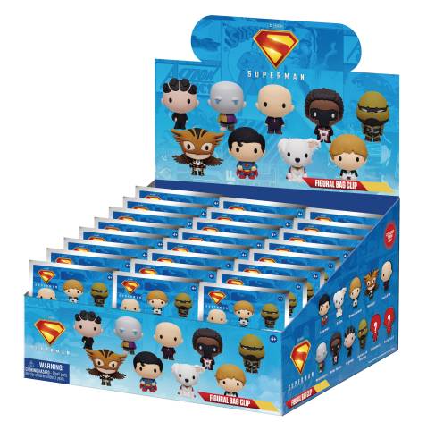 Monogram - SUPERMAN LEGACY - Series 1 - 3D Foam Bag Clip (Display 24 Pcs)