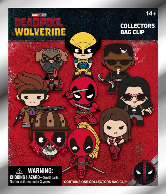 Monogram - DEADPOOL - Series 1- 3D Foam Bag Clip (Display 24 Pcs)