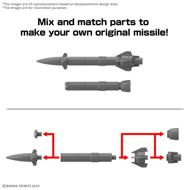 Bandai Model Kit - 30MM - 1/144 Option Parts set 21 (Multi missile 1) - Model Kit