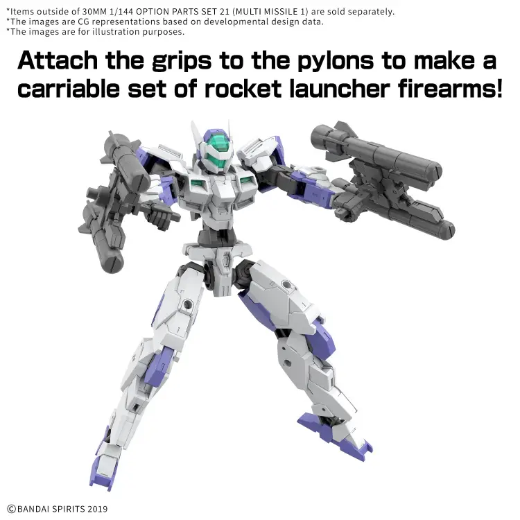 Bandai Model Kit - 30MM - 1/144 Option Parts set 21 (Multi missile 1) - Model Kit