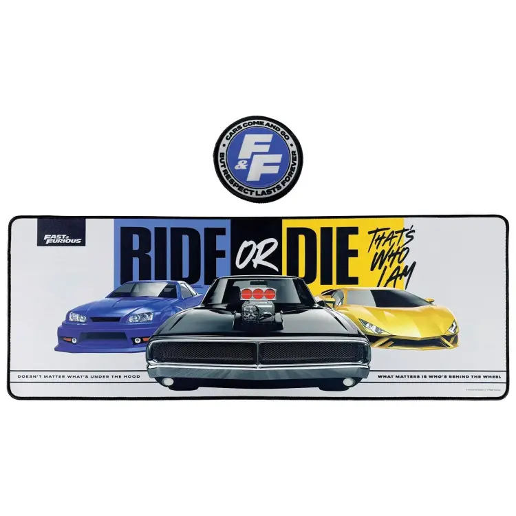 Fanattik - FAST & FURIOUS - Ride or Die - XL Desktop Mat + 1 Coaster