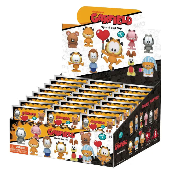 Monogram - GARFIELD - Series 1 - 3D Foam Bag Clip (Display 24 Pcs)