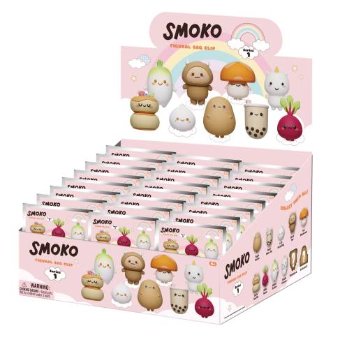 Monogram - SMOKO - Series 1 - 3D Foam Bag Clip (Display 24 Pcs)